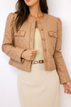 J.Society Faux Leather Cropped Quilted Jacket