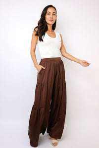 Wide Leg Ruffle Pant