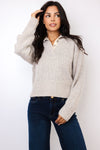 Nova Snap Front Henley Sweater