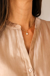 Double Clover Charm Necklace