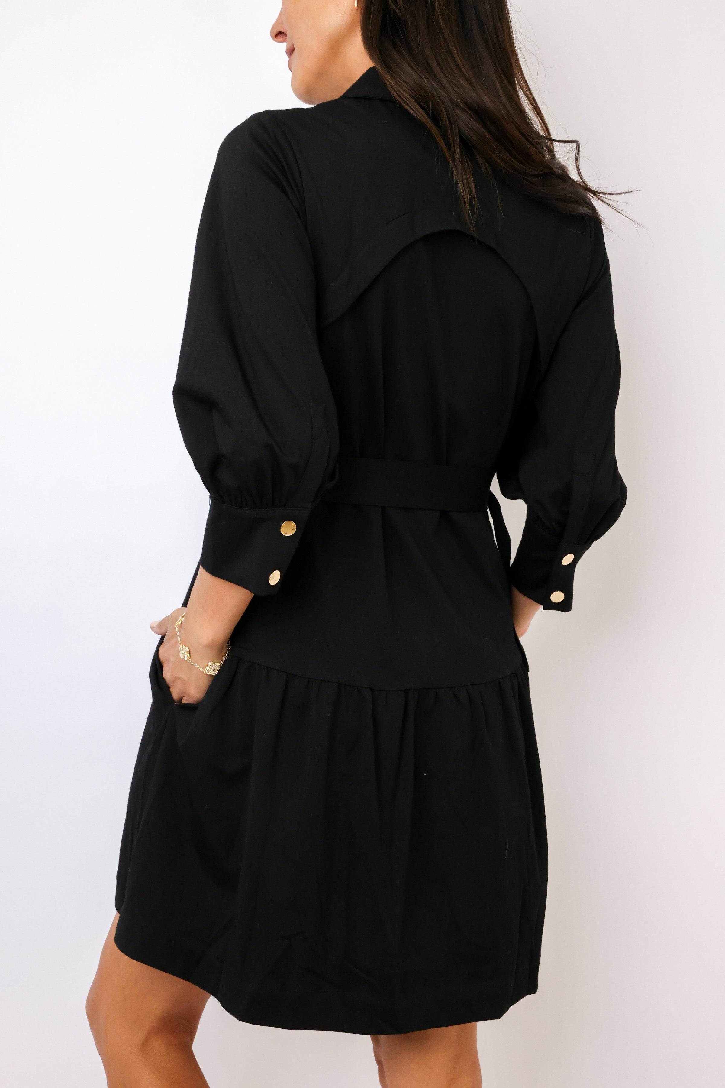 THML Mid Sleeve Button Up Dress