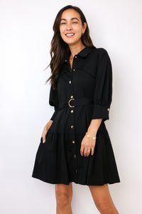 THML Mid Sleeve Button Up Dress