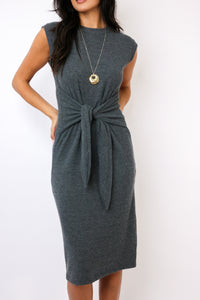 That's A Wrap Rib Midi Dress