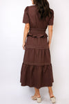 THML Short Sleeve Tiered Midi Dress
