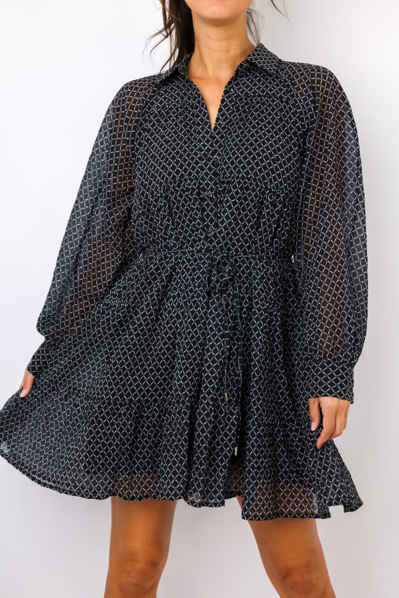 MinkPink Lydia Tiered Shirt Dress
