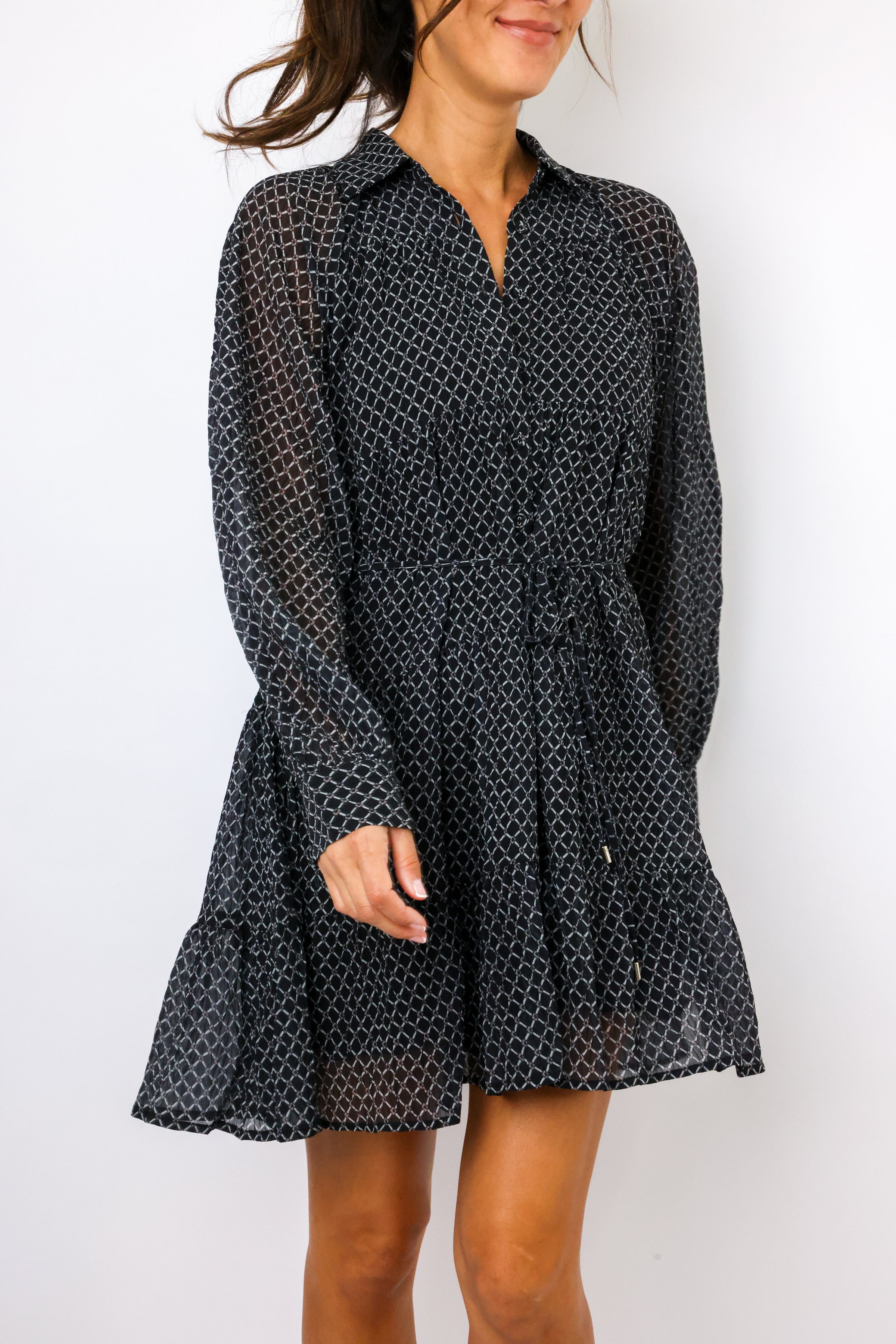 MinkPink Lydia Tiered Shirt Dress