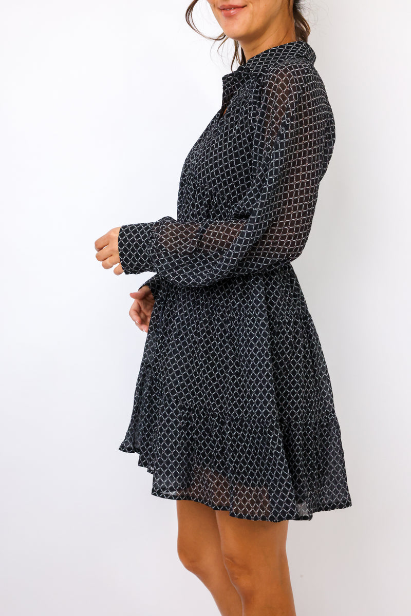 MinkPink Lydia Tiered Shirt Dress