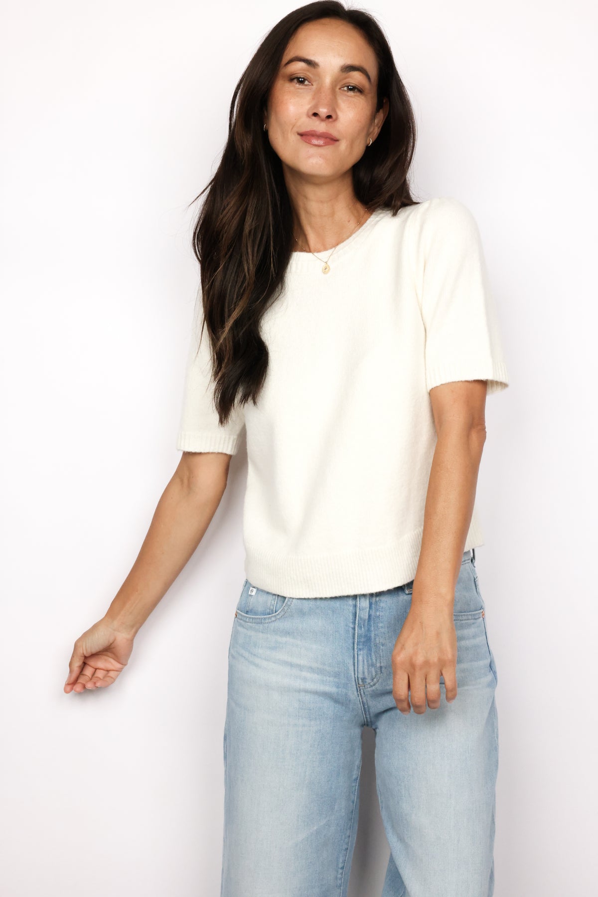 Michael Stars Agatha Short Sleeve Knit Sweater