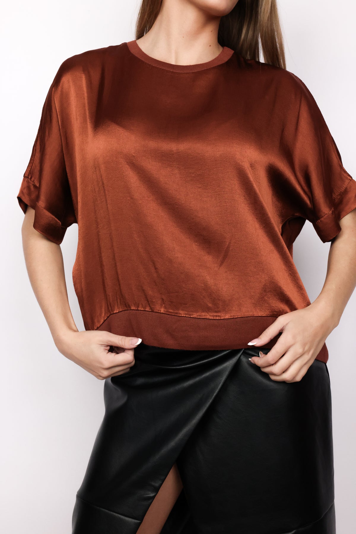 Silky Short Sleeve Top