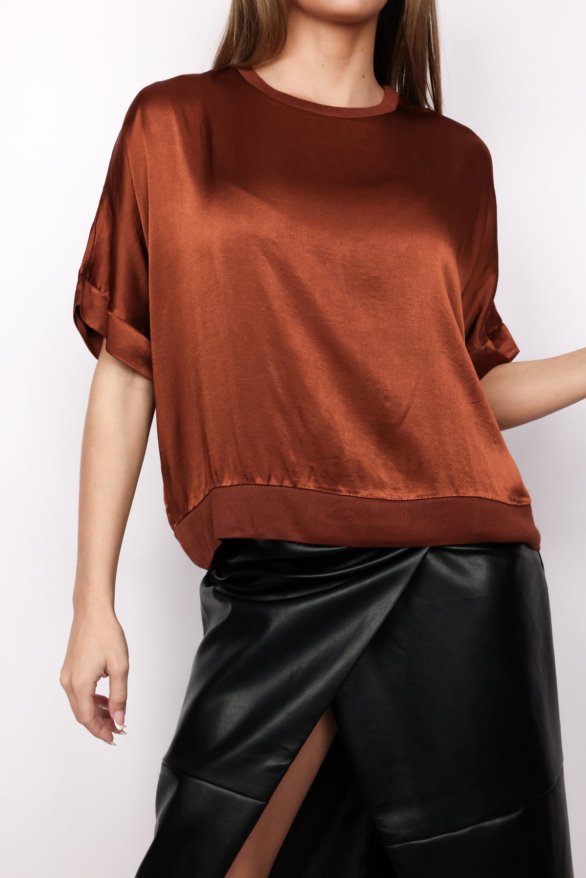 Silky Short Sleeve Top