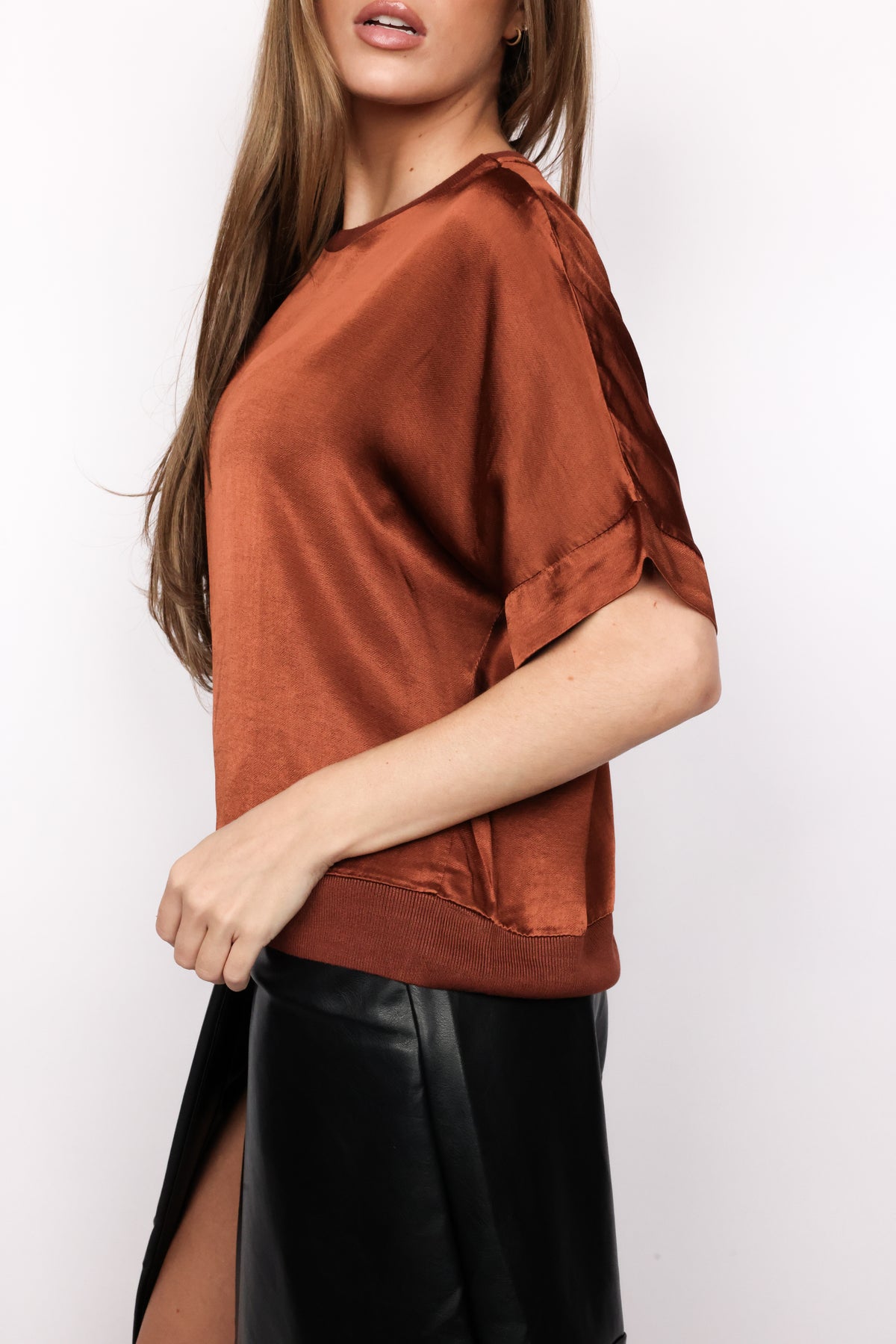 Silky Short Sleeve Top