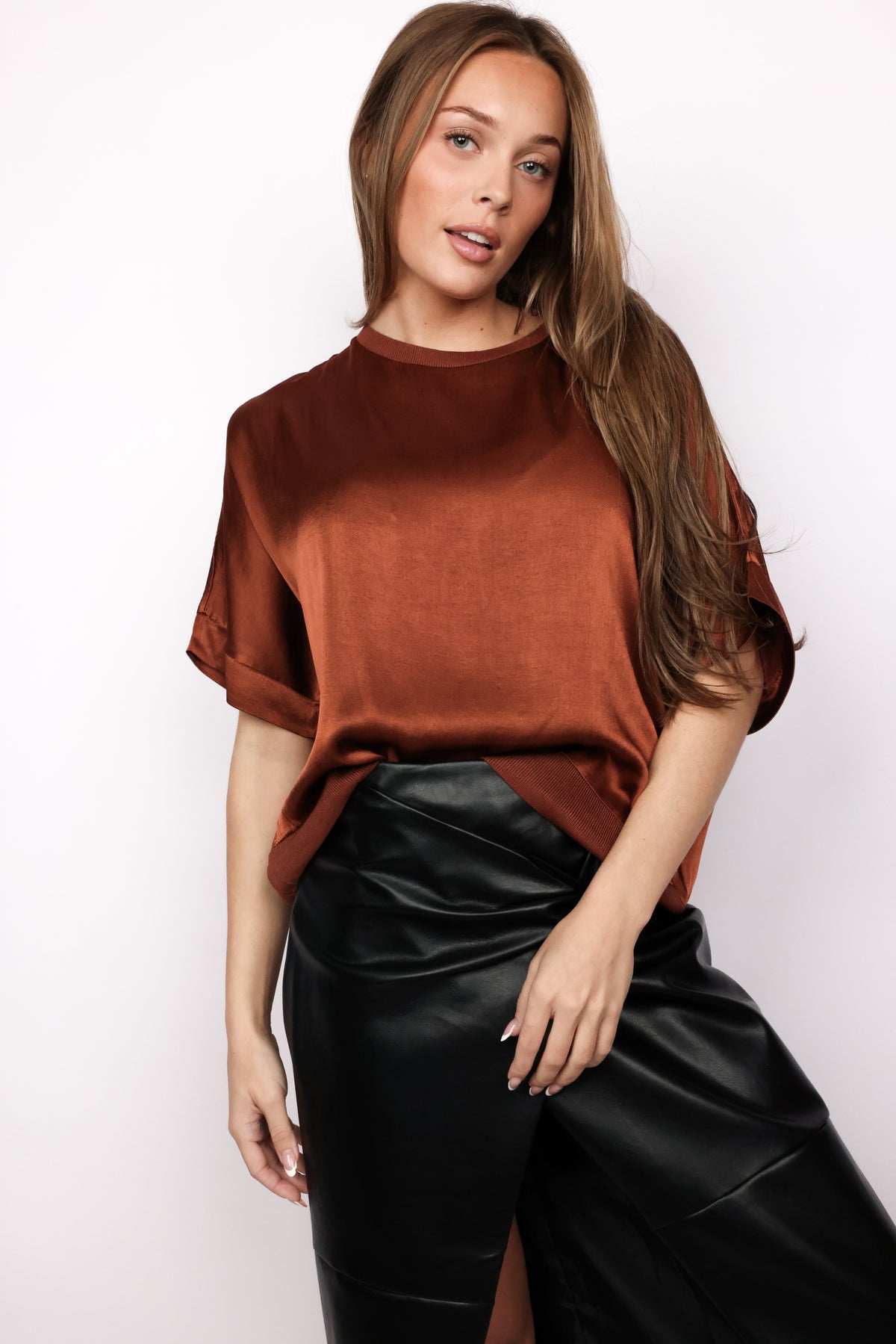 Silky Short Sleeve Top