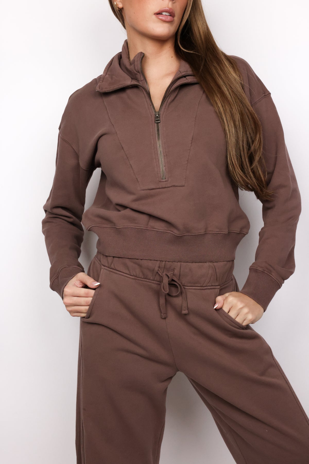 Double Zip Funnel Neck Pullover