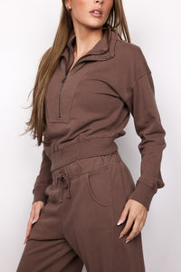 Double Zip Funnel Neck Pullover