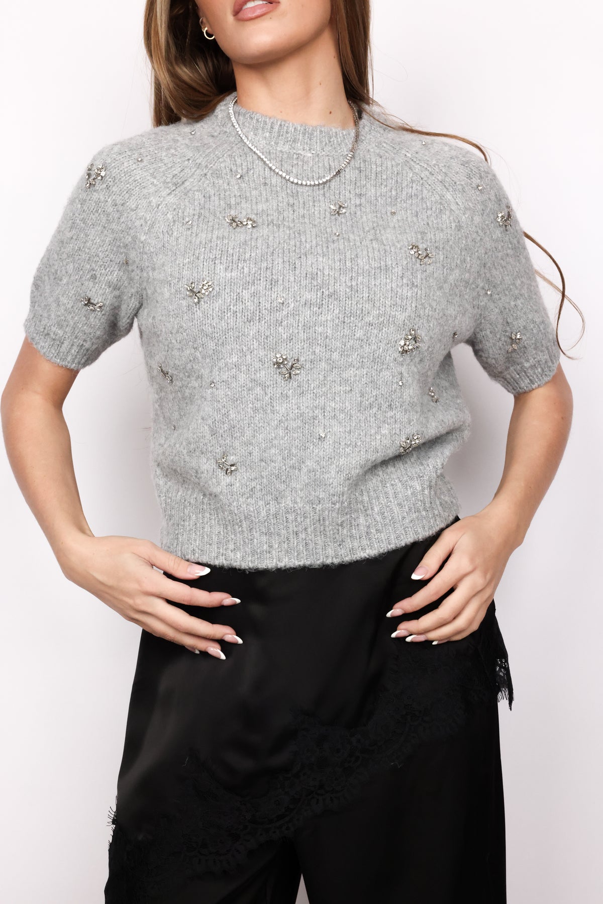 Bloom Embellished Knit Sweater