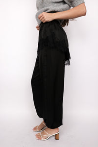 Satin Asymmetrical Layered Joggers