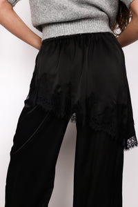 Satin Asymmetrical Layered Joggers