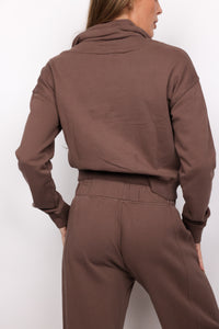 Double Zip Funnel Neck Pullover
