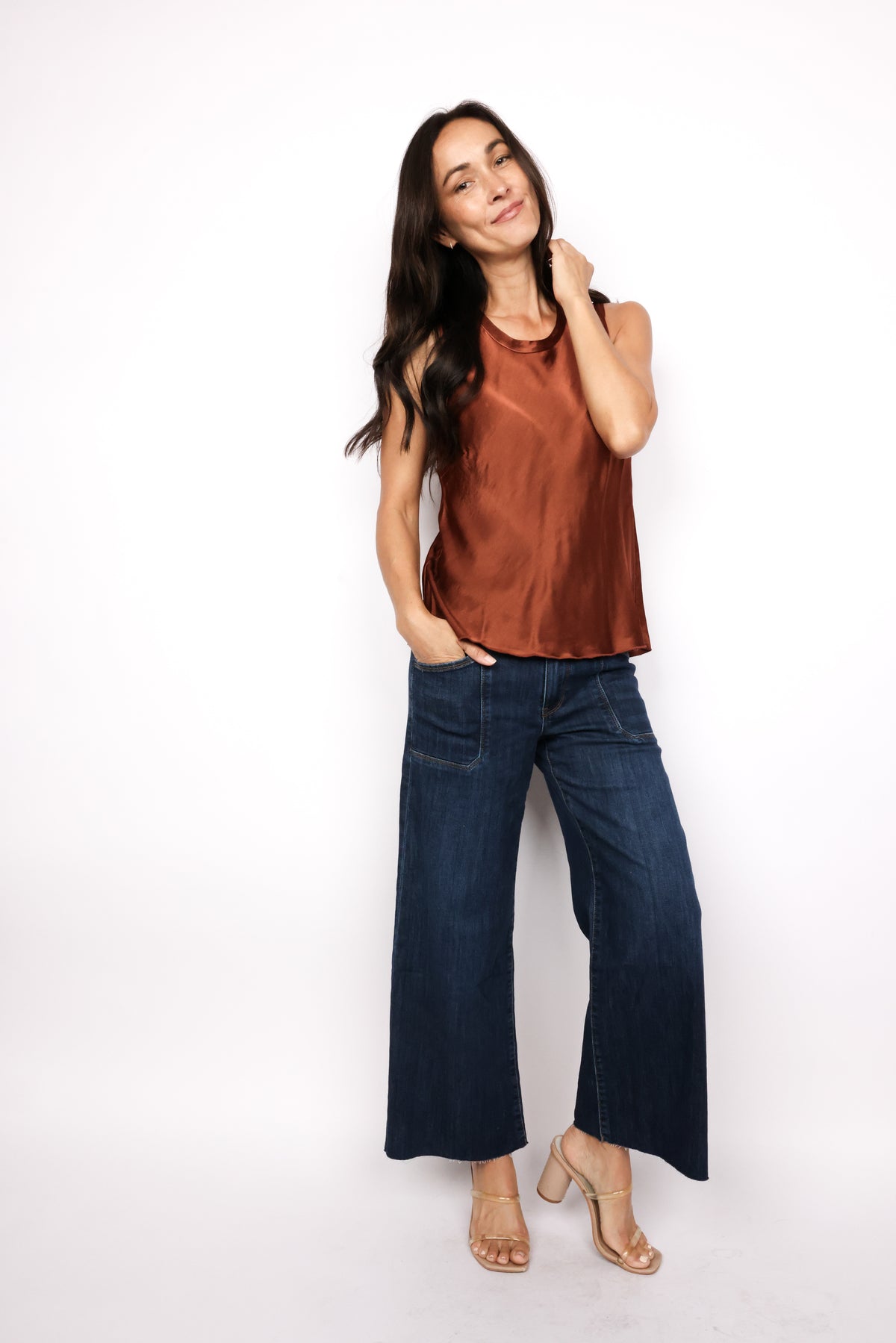 Sleeveless Silky Top