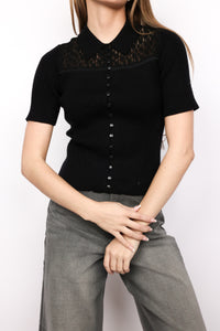 Scarlet Lace Sweater Top