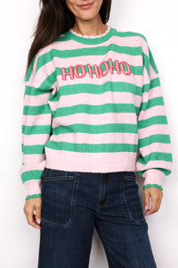 Ho Ho Ho Scallop Trim Sweater
