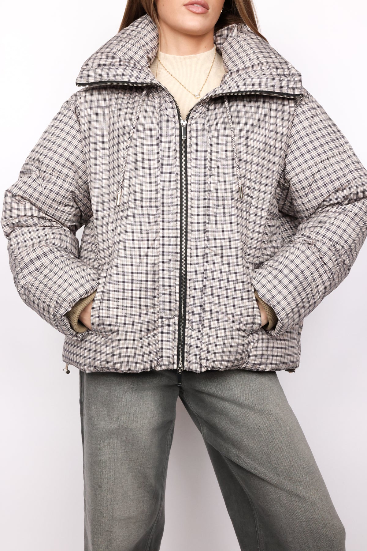 High Mock Full Zip Puffer Jacket