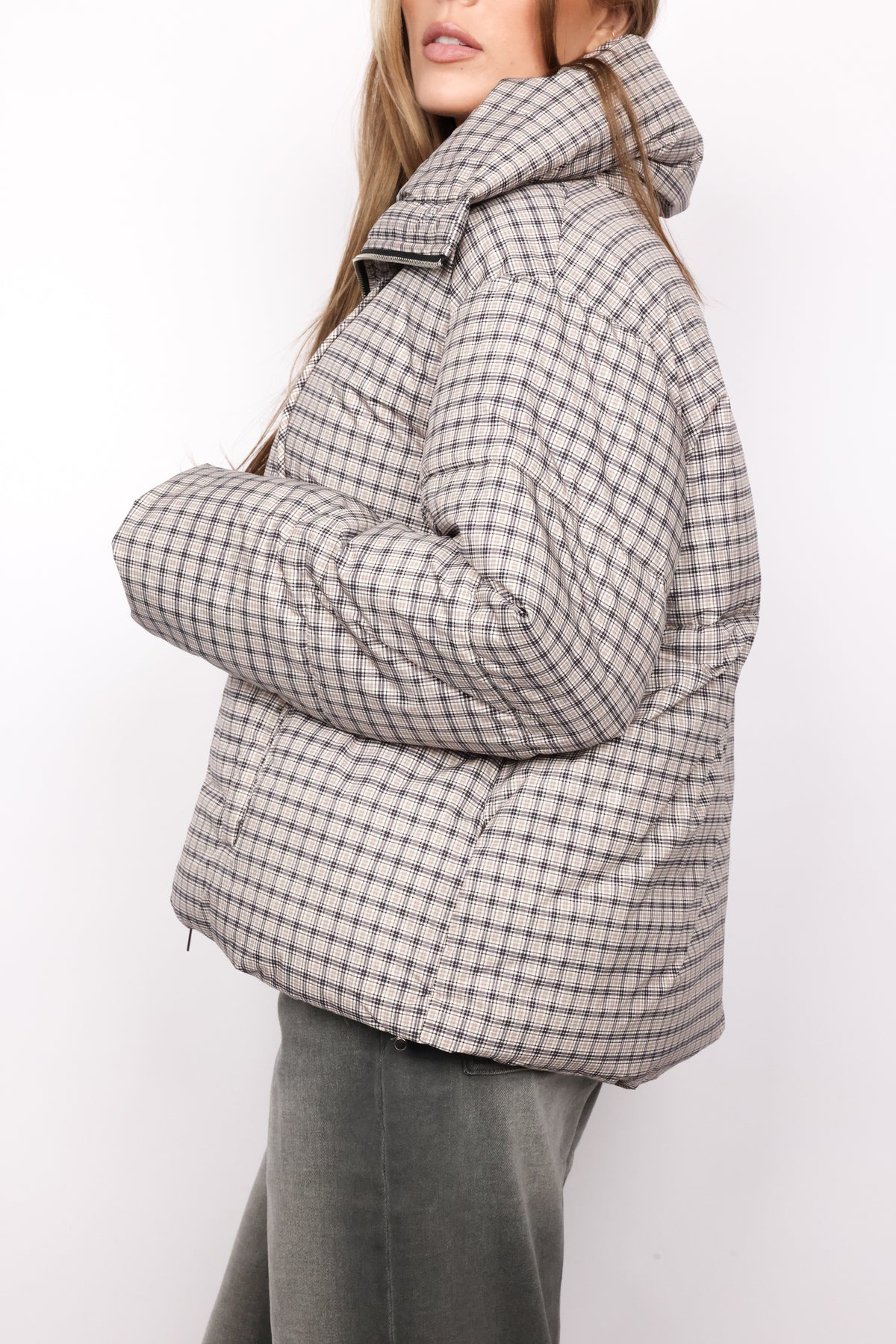 High Mock Full Zip Puffer Jacket