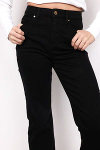 High Rise Crop Straight Pants