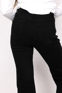High Rise Crop Straight Pants