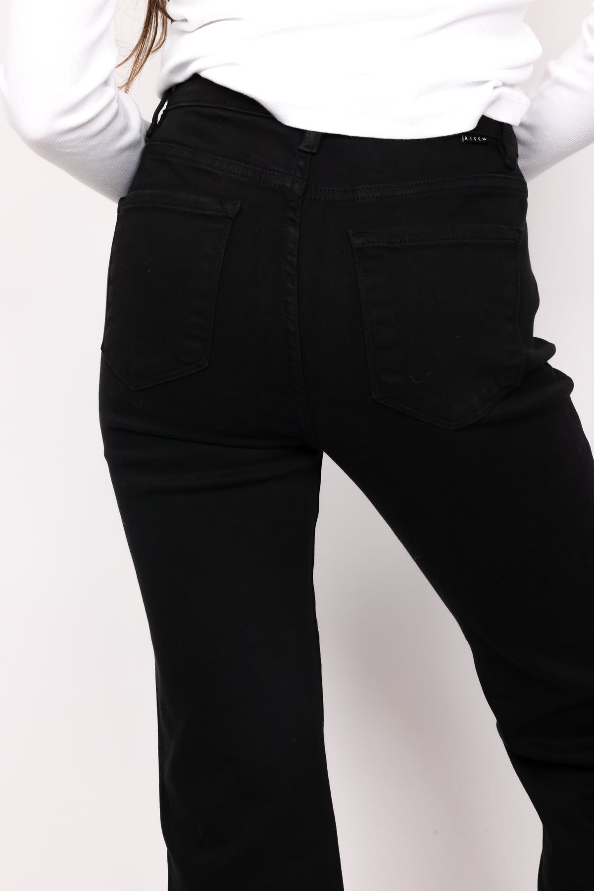 High Rise Crop Straight Pants