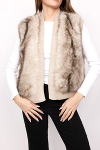 Cross-Fox Knit Vest