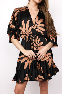 Drawstring Waist Mini Dress