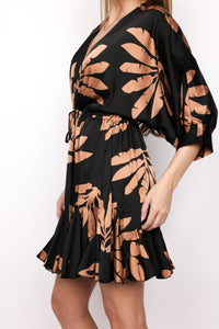 Drawstring Waist Mini Dress