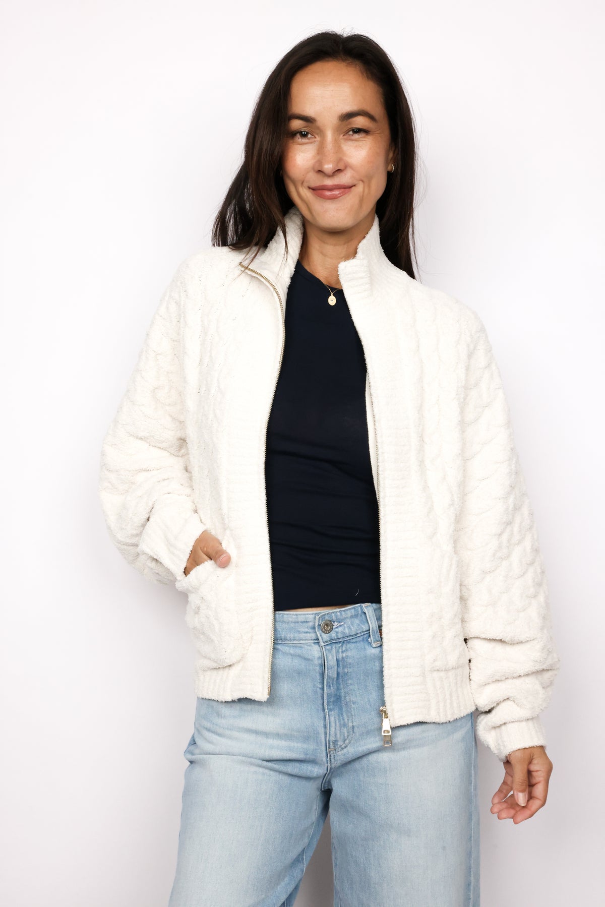 Cable Knit Marshmallow Jacket