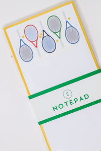 Tennis Racquets List Notepad