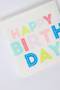 Happy Birthday Beverage Napkins