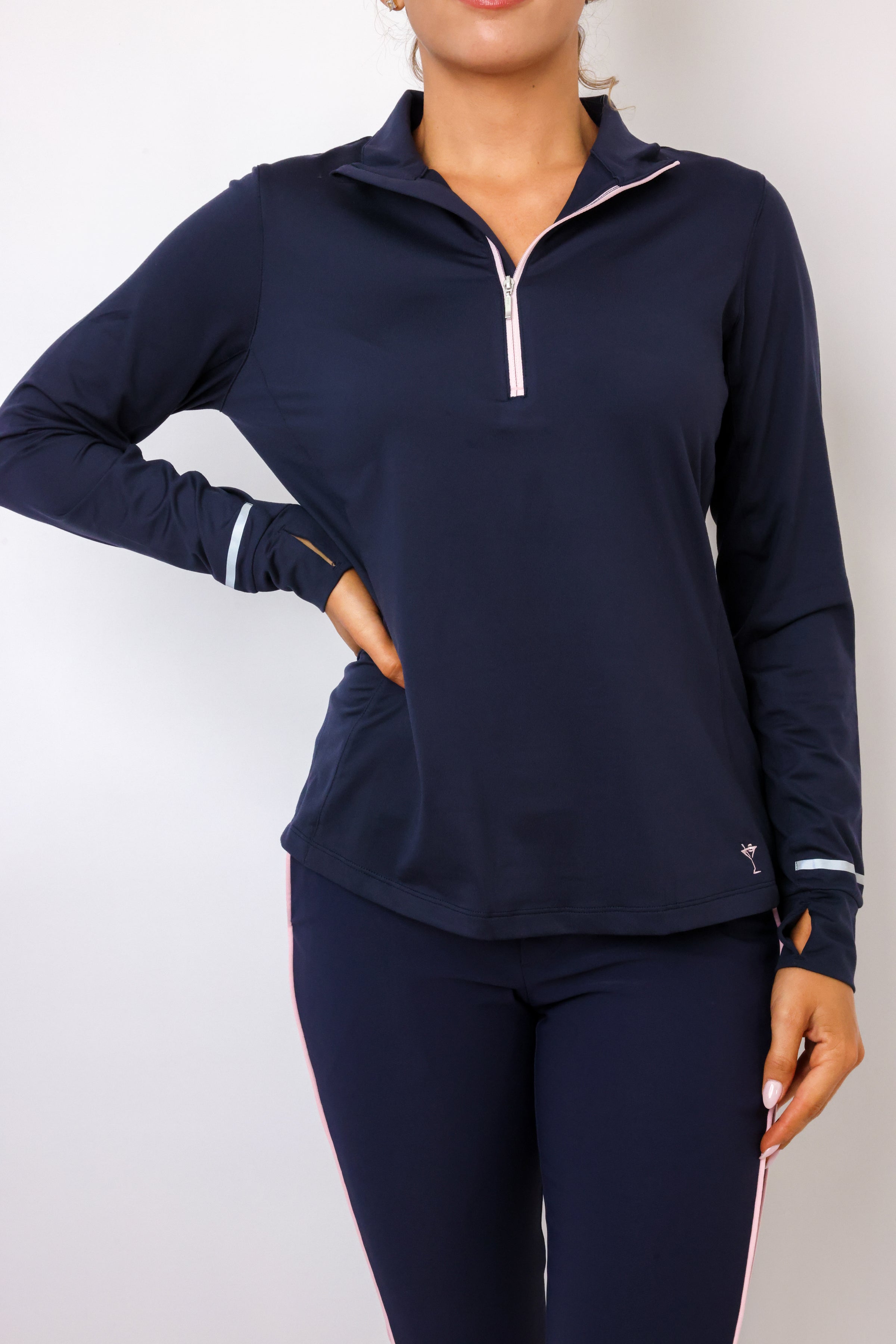 Golftini Long Sleeve Fabulous Mock Pullover