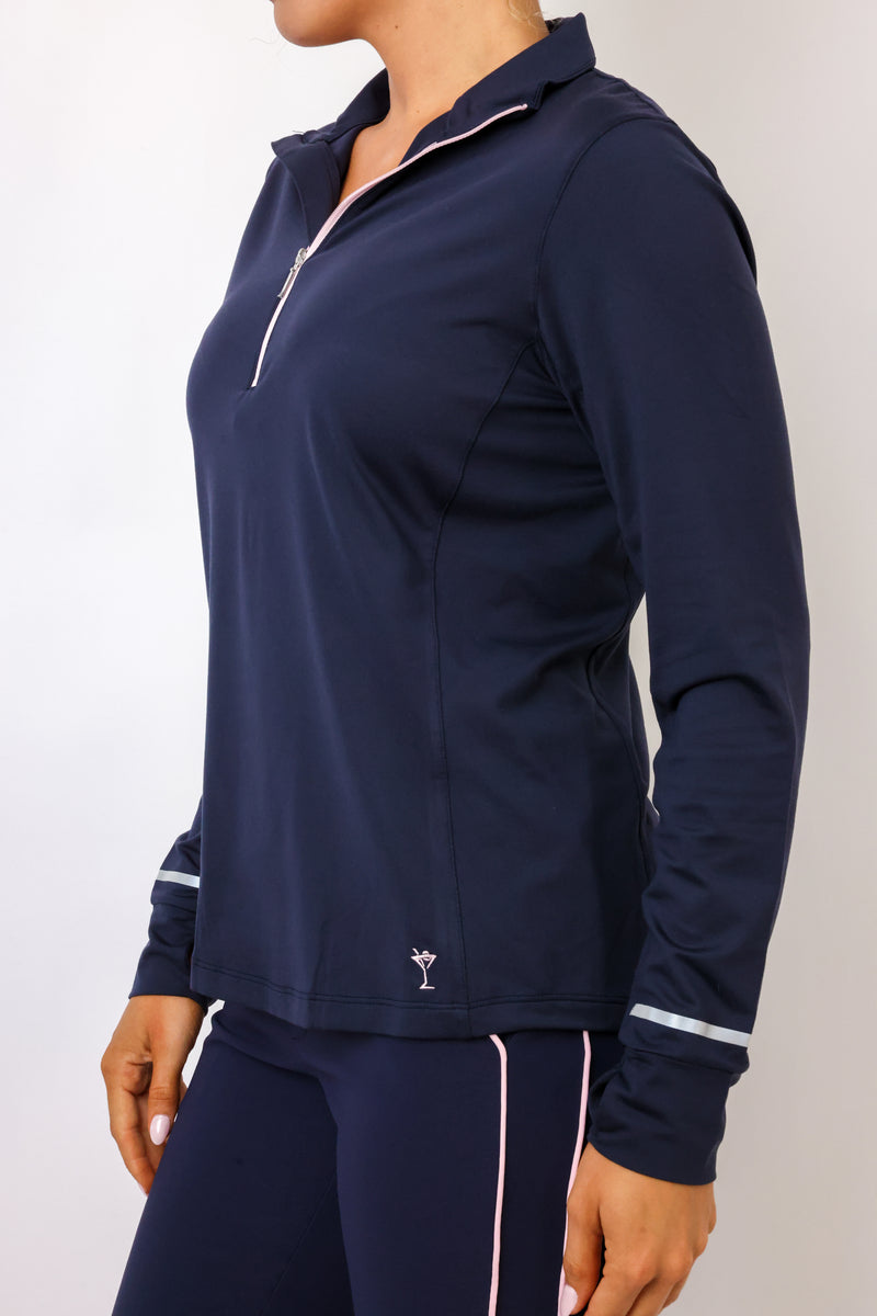 Golftini Long Sleeve Fabulous Mock Pullover