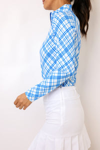 IBKUL Tony Print Long Sleeve Mock Neck Top