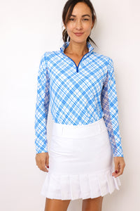 IBKUL Tony Print Long Sleeve Mock Neck Top