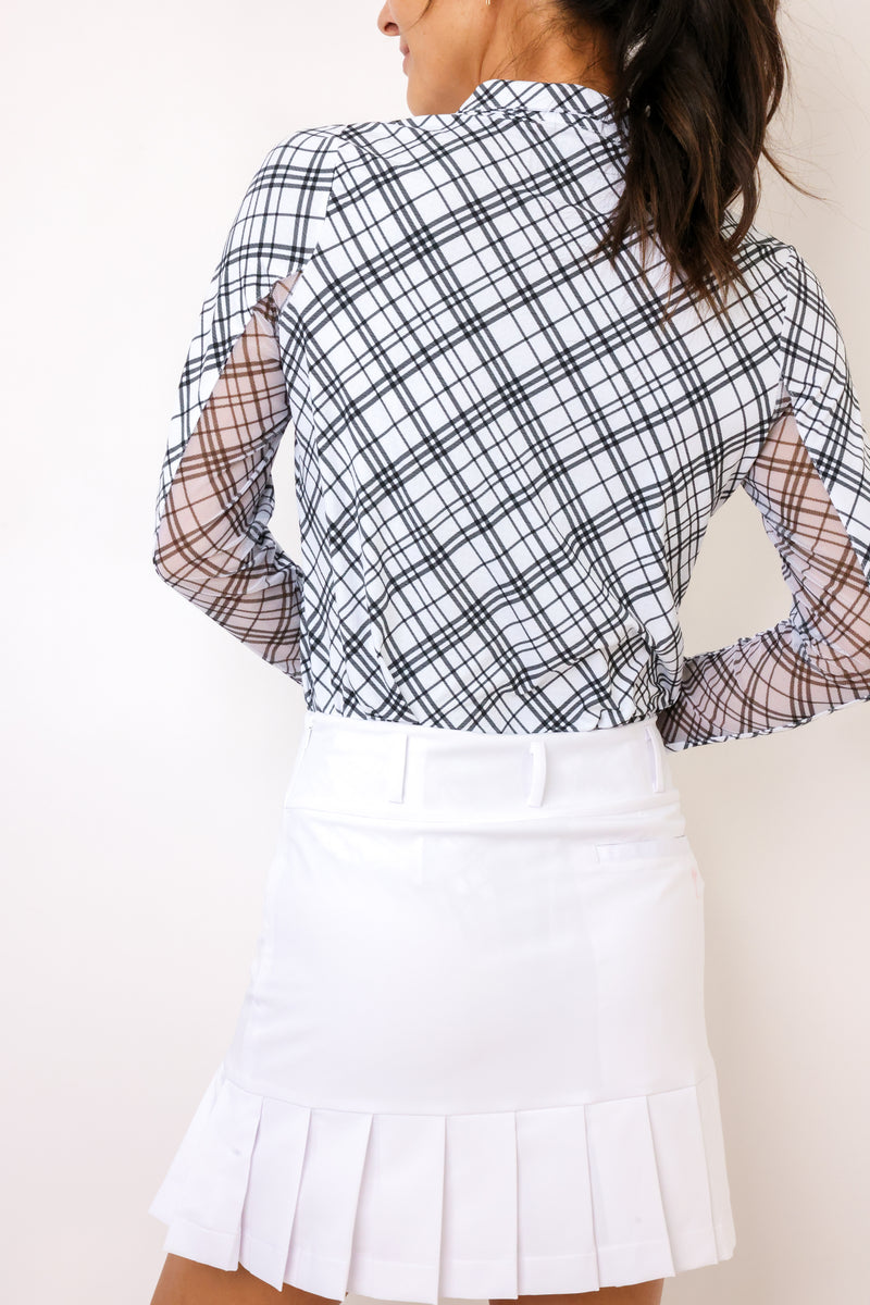 IBKUL Tony Print Long Sleeve Mock Neck Top