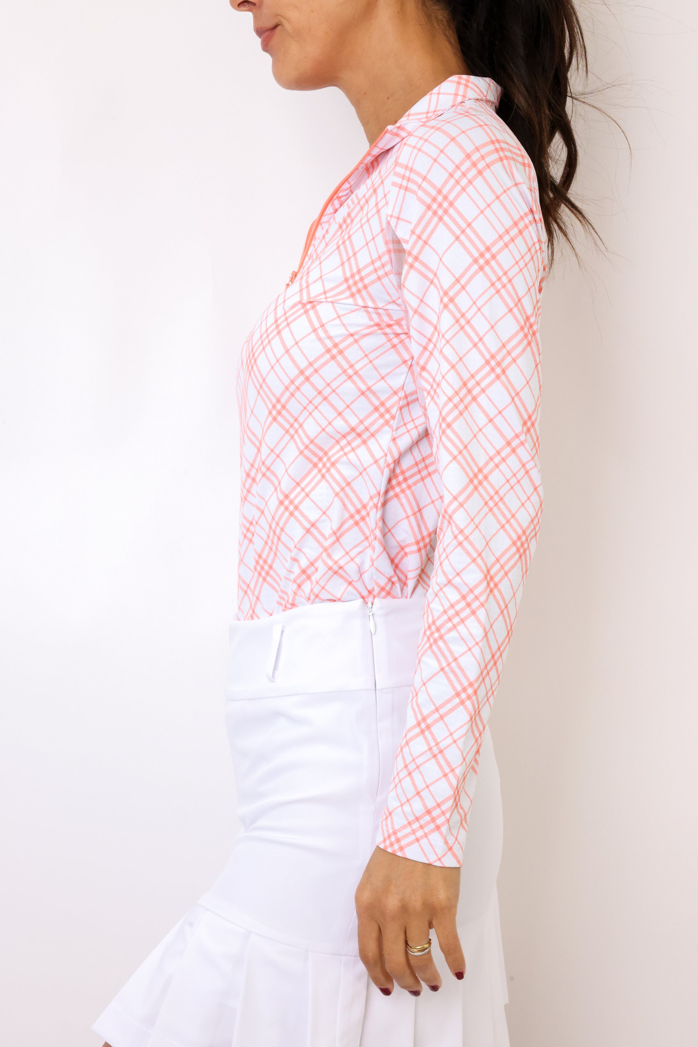 IBKUL Tony Print Long Sleeve Mock Neck Top