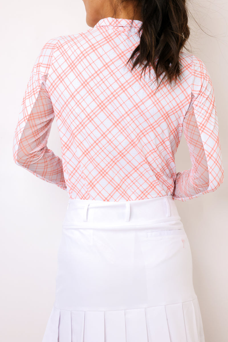 IBKUL Tony Print Long Sleeve Mock Neck Top