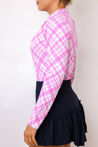 IBKUL Tony Print Long Sleeve Mock Neck Top