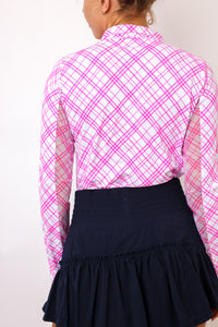 IBKUL Tony Print Long Sleeve Mock Neck Top