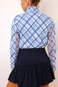 IBKUL Tony Print Long Sleeve Mock Neck Top