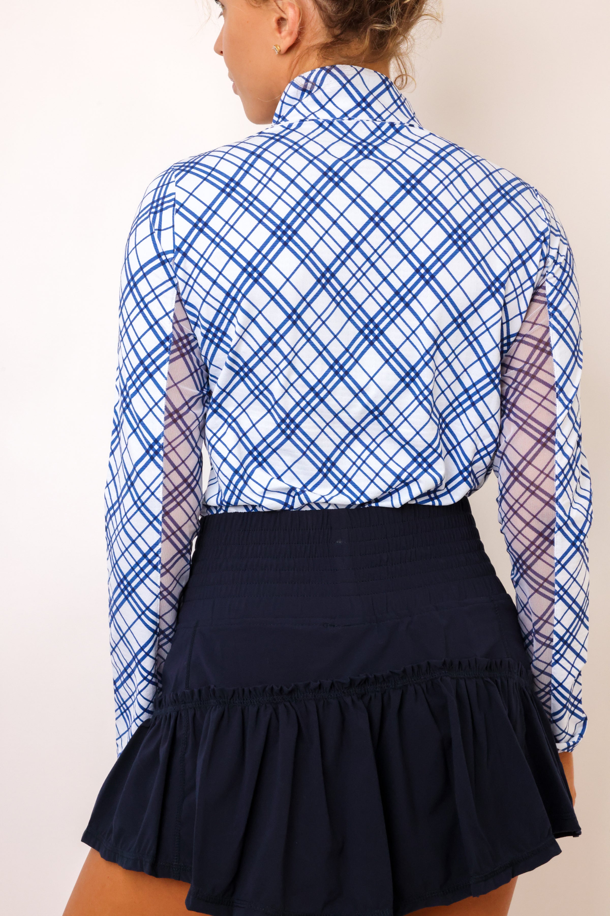 IBKUL Tony Print Long Sleeve Mock Neck Top