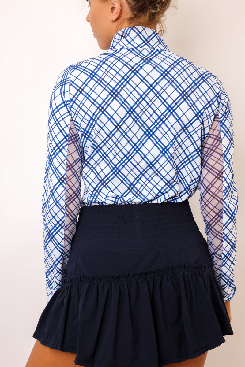 IBKUL Tony Print Long Sleeve Mock Neck Top