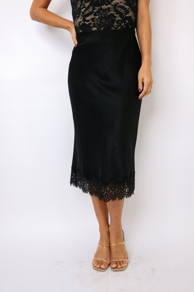 Slip Skirt With Lace