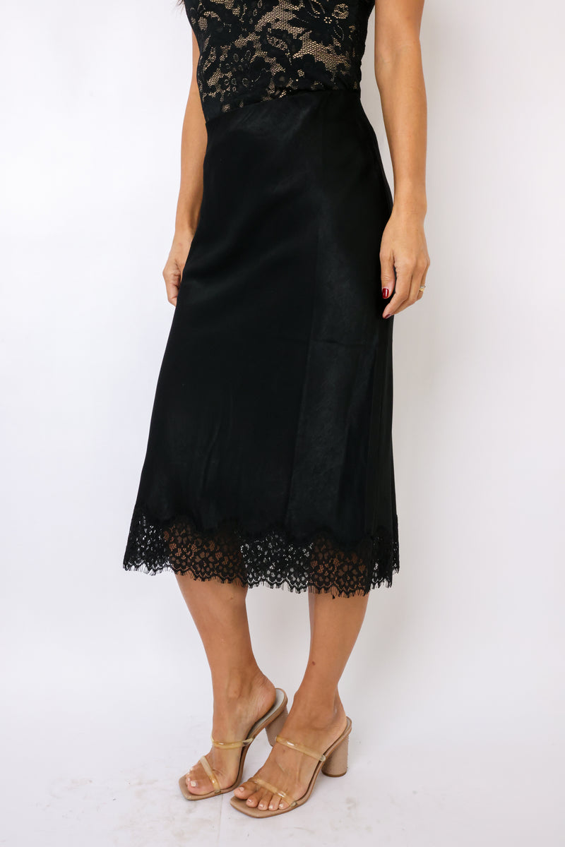 Slip Skirt With Lace